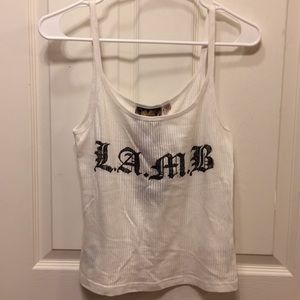 L.A.M.B. Lace logo tank